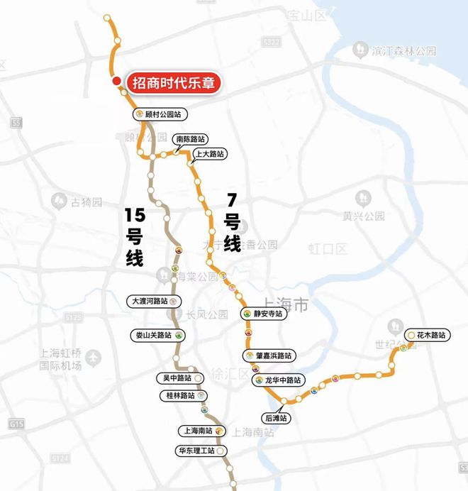 )宝山招商时代乐章地铁口距离@区域板块米乐体育app网站招商时代乐章(售楼处(图2)